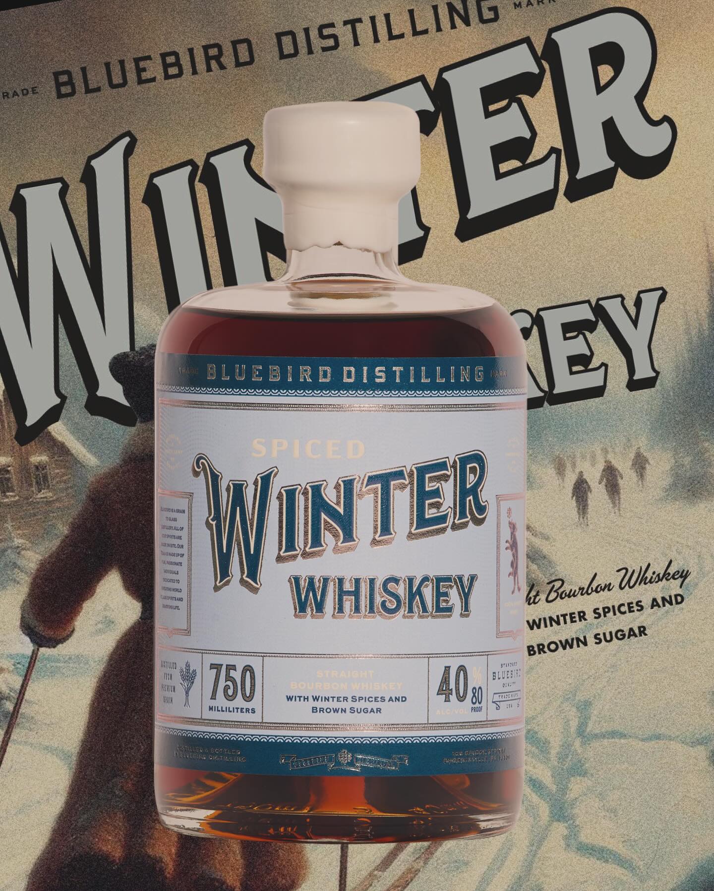 Bluebird Winter Whiskey Bottle