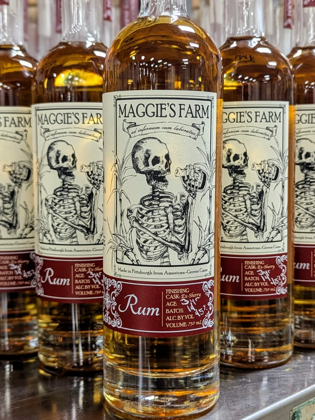 Maggie's Farm Sherry Finished Rum bottles