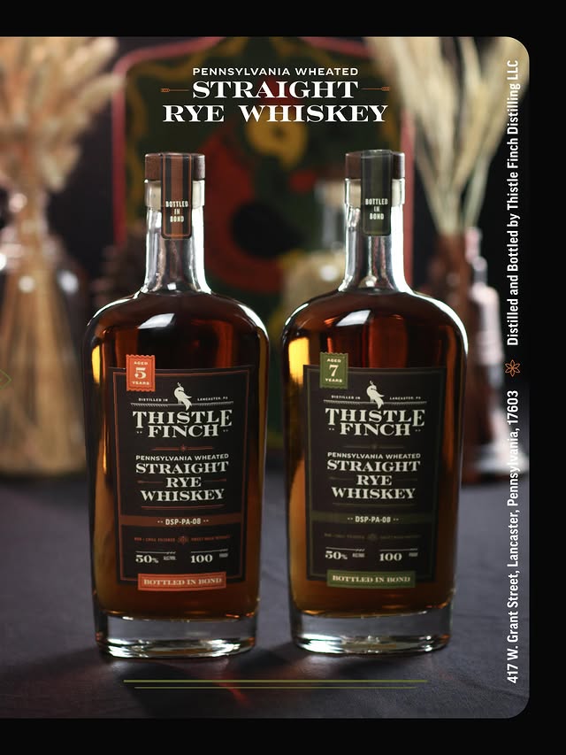 Thistle Finch now has five-year and seven-year Bottled in Bond Rye Whiskey